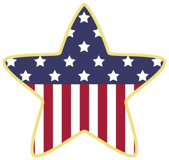 564x535 Patriotic Star Clipart