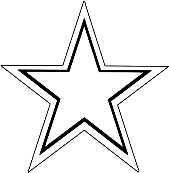 587x600 Star Double Outline