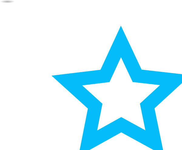 600x495 Blue Star Outline Png, Svg Clip Art For Web
