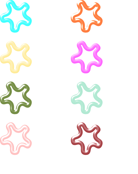474x595 Colorful Stars Clip Art
