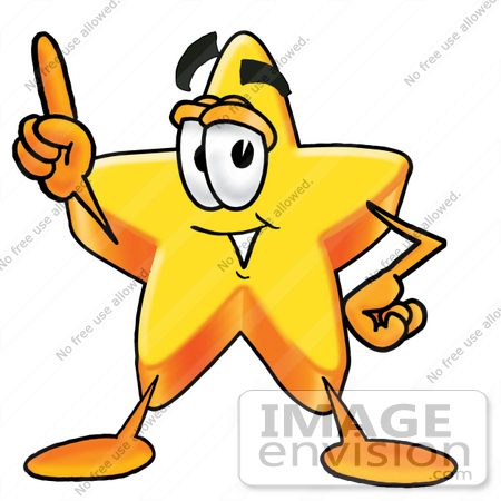450x450 Clip Art Graphic Of A Yellow Star Cartoon Character Pointing