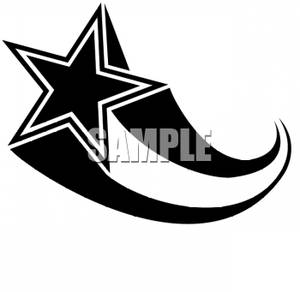 300x292 Shooting Star Black And White Clipart