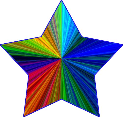 500x475 Star Clipart Colourful Star