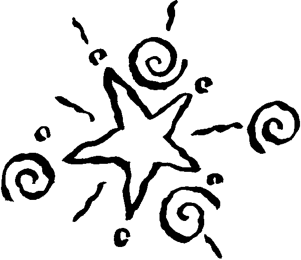 600x519 Star Black And White Clipart
