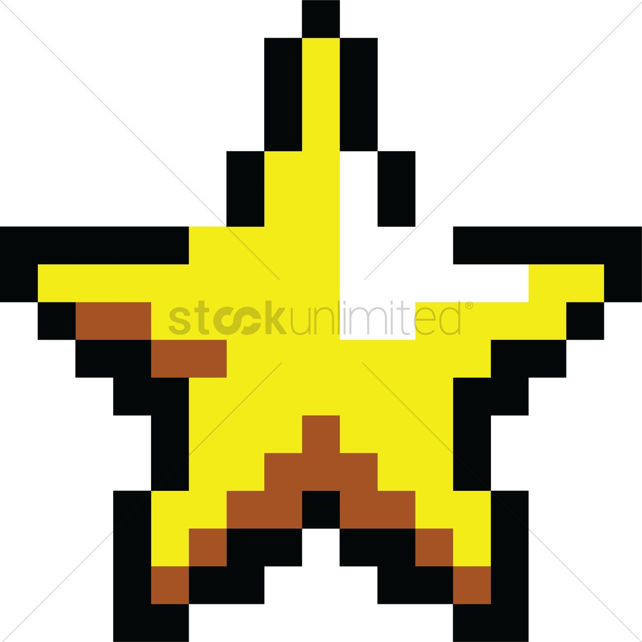 1300x1299 Pixel Art Gaming Star Vector Image