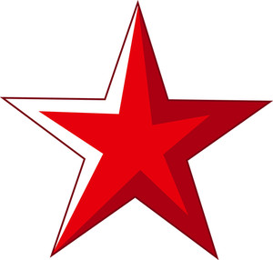 300x286 Red Comic Star Vector Royalty Free Stock Image