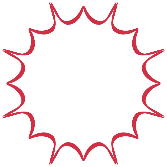 660x660 Bursting Star Vector Graphics