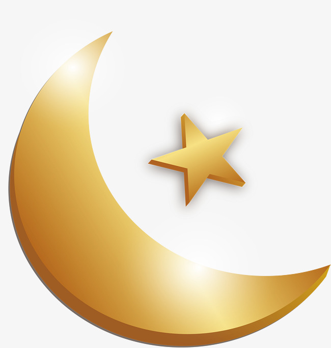 650x682 Golden Moon Star, Vector Png, Islamism, Islam Png And Vector