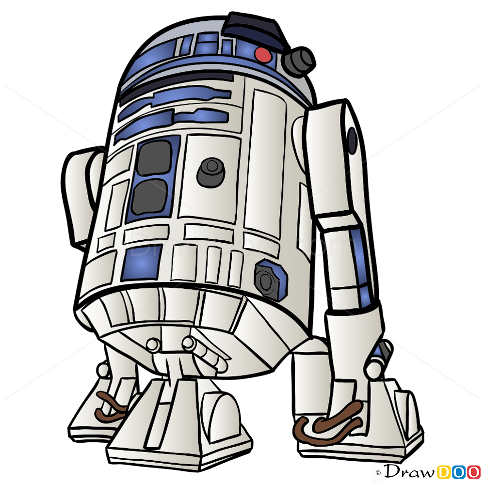 1000x999 How To Draw R2 D2, Star Wars