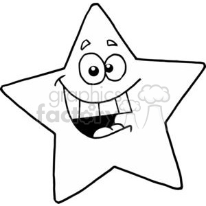 300x300 Royalty Free Happy Star With Smiling Face 378073 Vector Clip Art