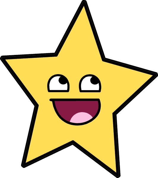 532x600 Star Awesome Happy Face Decal Sticker 12