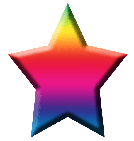 457x480 Rainbow Star Transparent Background