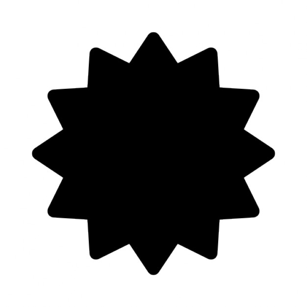 626x626 Black Starburst Icons Free Download