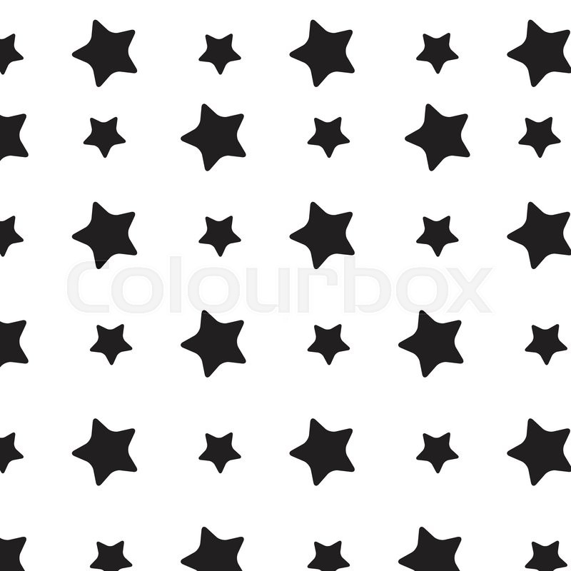 800x800 Stars Sky Black White Pattern. Stars Background And Starburst