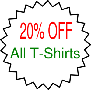 299x294 Starburst Outline 20% Sale Clip Art