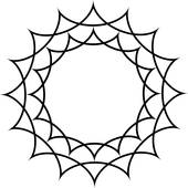 170x170 Clipart Of , Border, Curve, Fancy, Frame, Iron, Star, Starburst