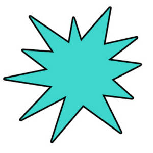 300x300 Starburst Clipart Black And White Free