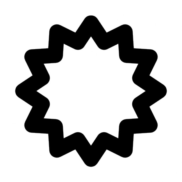 626x626 Starburst Outline Icons Free Download