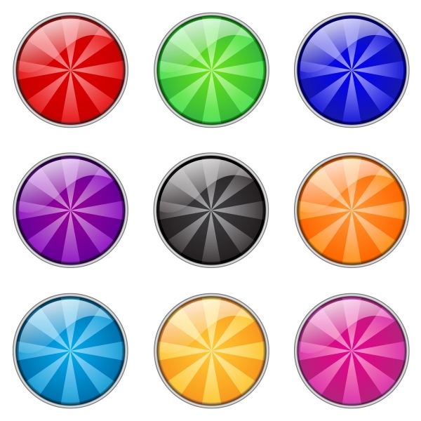 600x600 Colorful Starburst Buttons