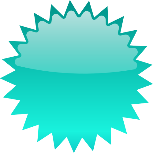 500x500 Star Burst Blank Cyan