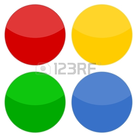 450x450 4 Different Sticker, Starburst Shape Royalty Free Cliparts