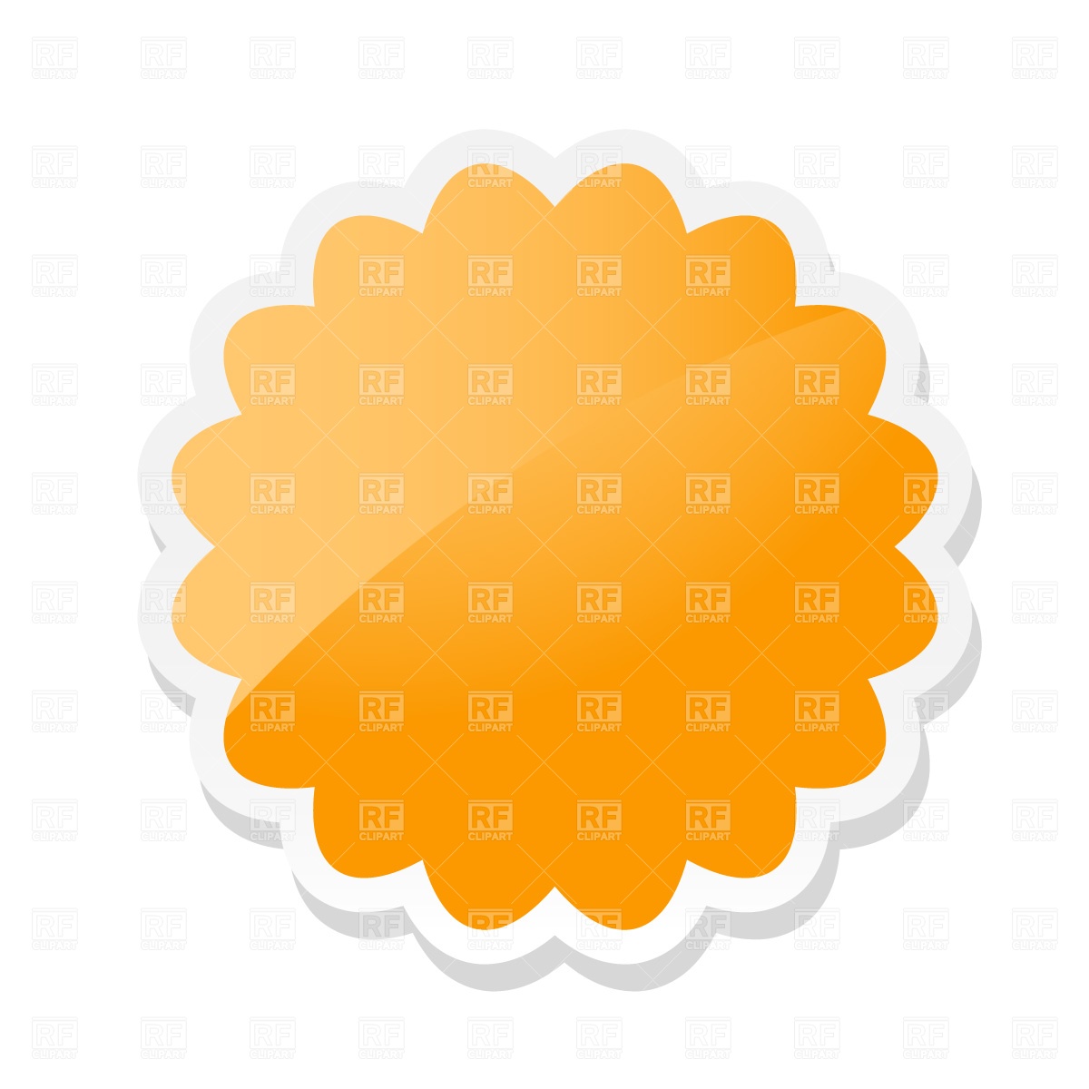 1200x1200 Shiny Stickers, Star Shape Free Vector Clip Art Image