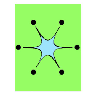 324x324 Blue Starburst Postcards Zazzle