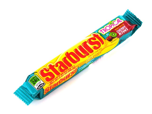 640x480 Starburst Tropical Fruit Chews 2.07 Oz Roll