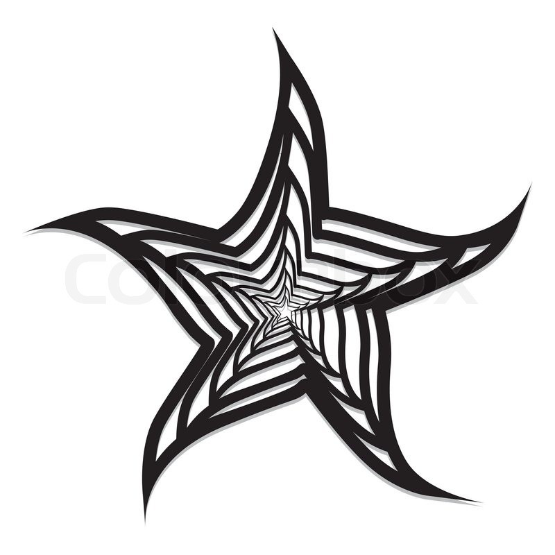 800x800 Abstract Starfish Black Amp White Vector Stock Vector Colourbox