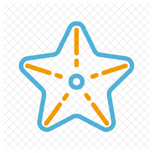 512x512 Graphics For Starfish Outline Graphics