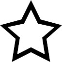 128x128 Star Fivepointed Shape Outline In White Icons Free Download