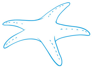 300x220 Illustration Of A Starfish Outline Royalty Free Stock Image