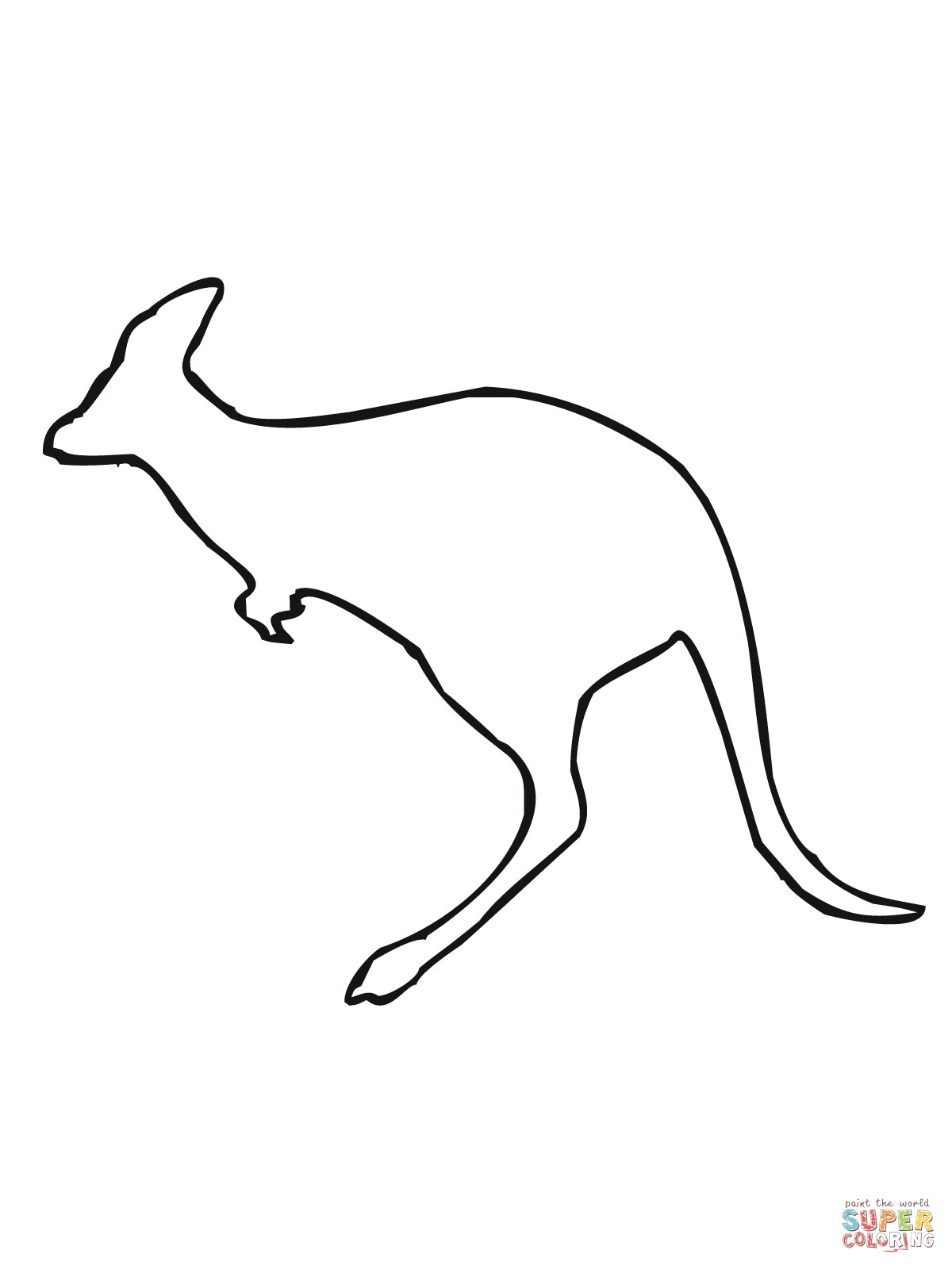 1200x1600 Kangaroo Pattern. Use The Printable Outline For Crafts, Creating