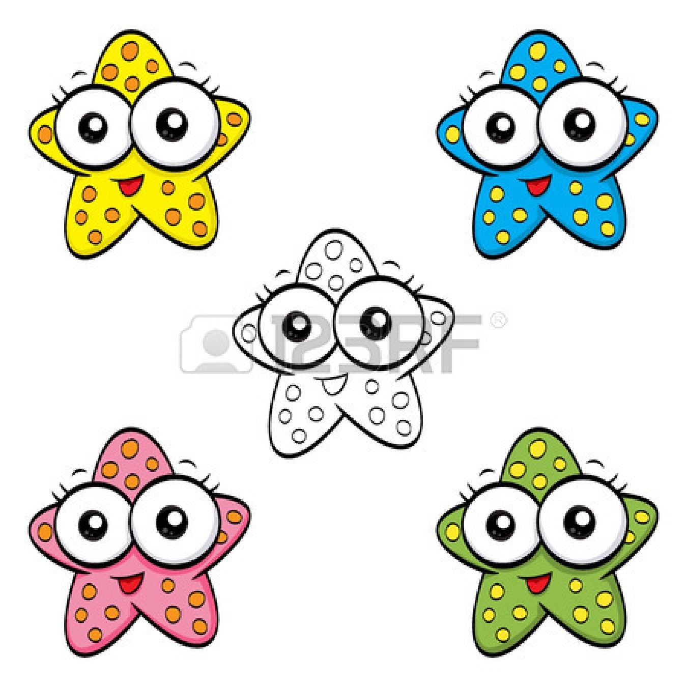 1350x1350 Simple Starfish Outline Clipart Panda