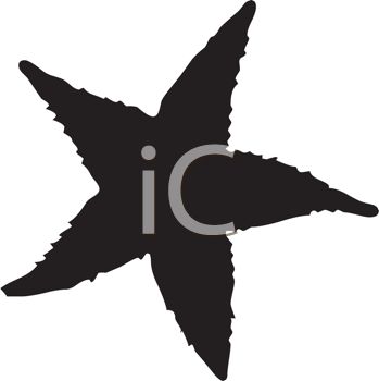 349x350 Picture Of A Silhouette Of A Starfish In A Vector Clip Art