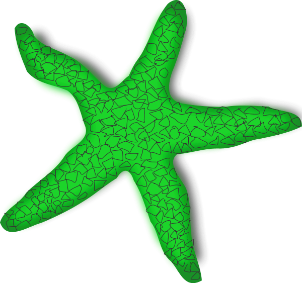 600x563 Starfish Clipart Green
