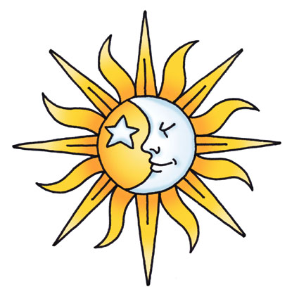 425x425 Sun And Moon Clipart