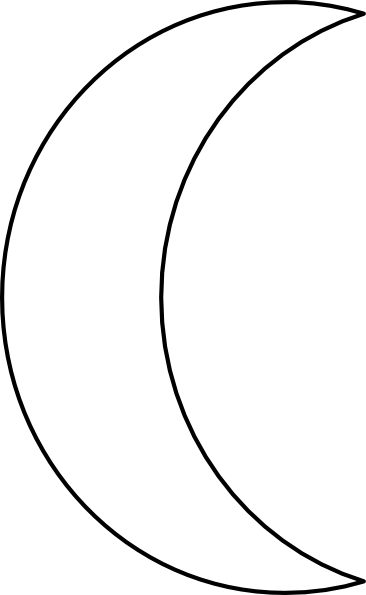 366x595 Moon And Stars Black And White Clipart