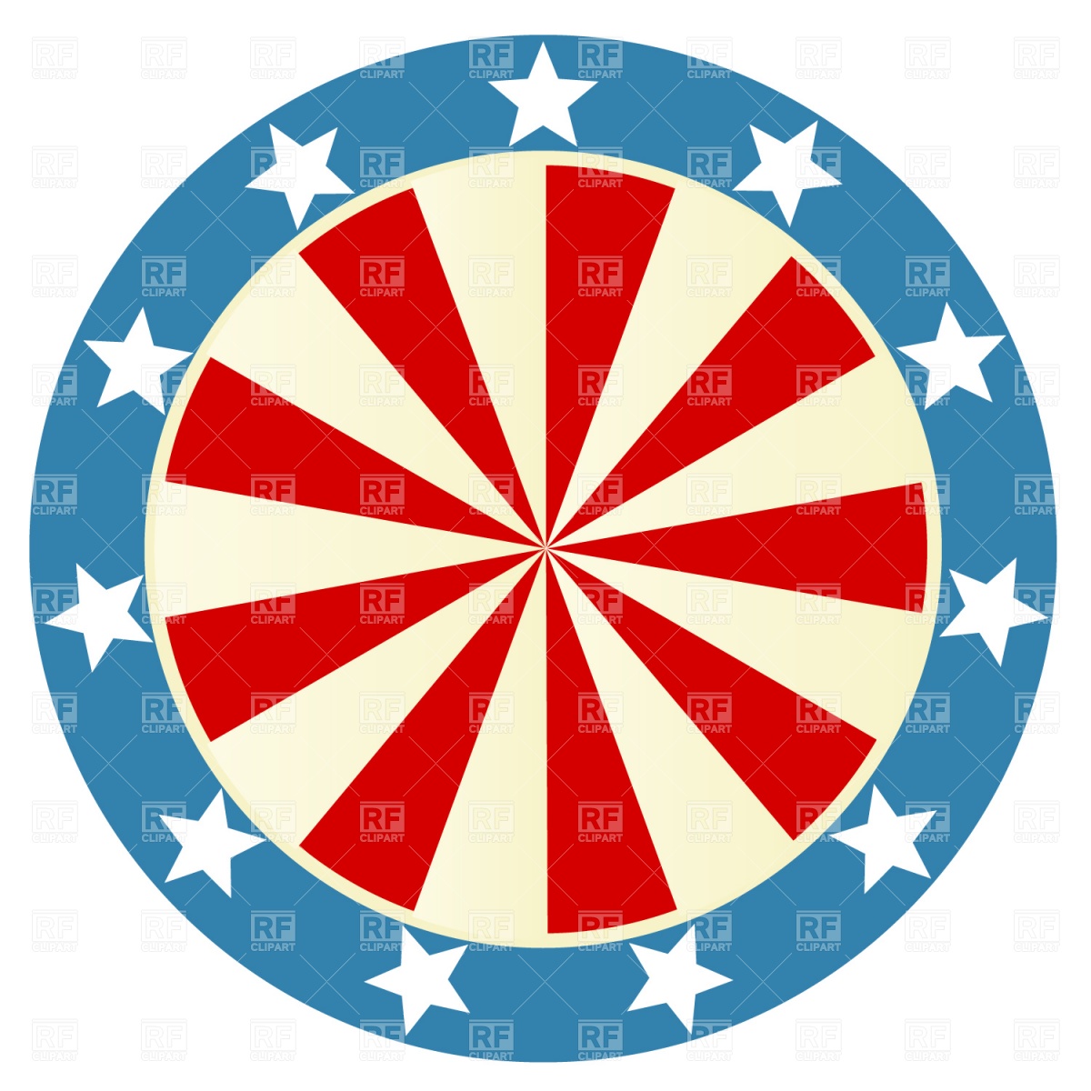1200x1200 Patriotic Round Badge Royalty Free Vector Clip Art Image