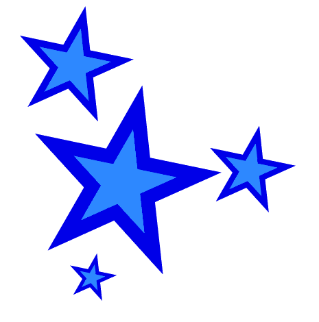465x470 Blue Star Shooting Star Clipart