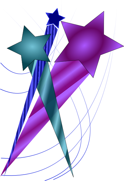 408x595 Shooting Stars Clip Art