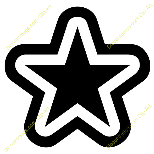 500x500 Star Clip Art Black And White