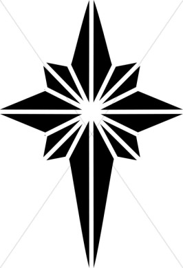 266x388 Star Of Bethlehem Black And White Clipart