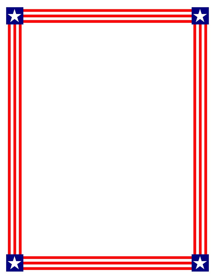 736x952 Red White And Blue Border Clip Art