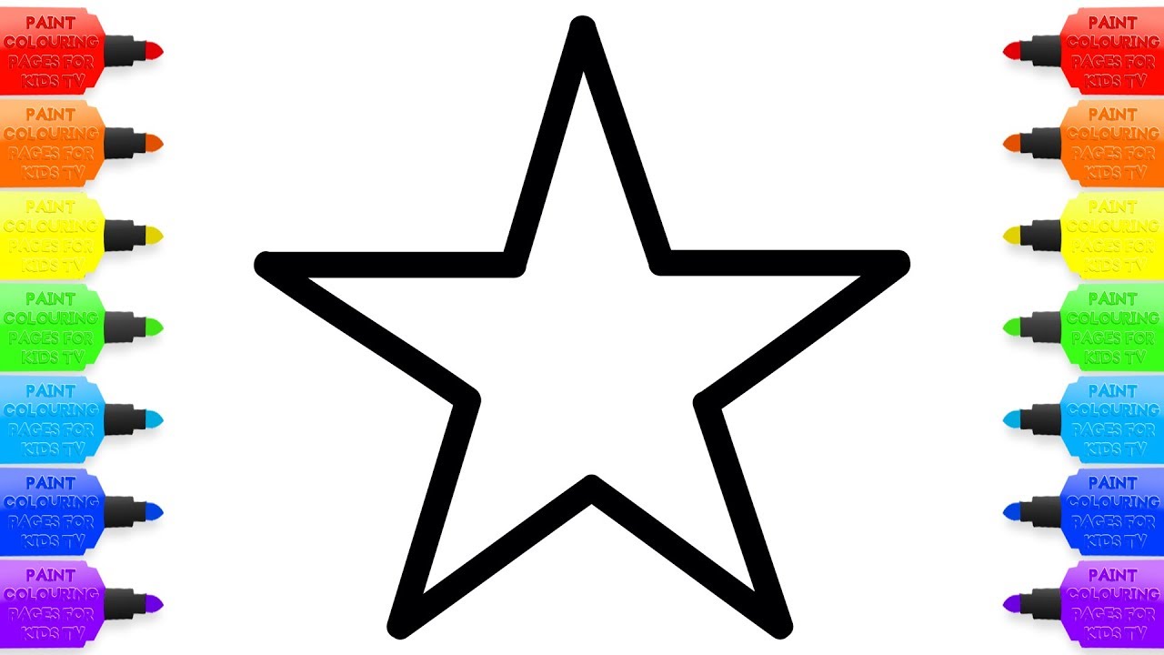 1280x720 How To Draw Stars For Baby. Drawings And Coloring Book For Kids