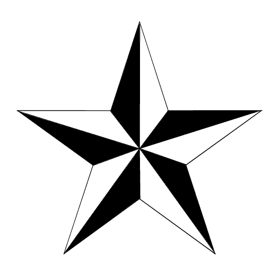 560x554 Nautical Star Outline
