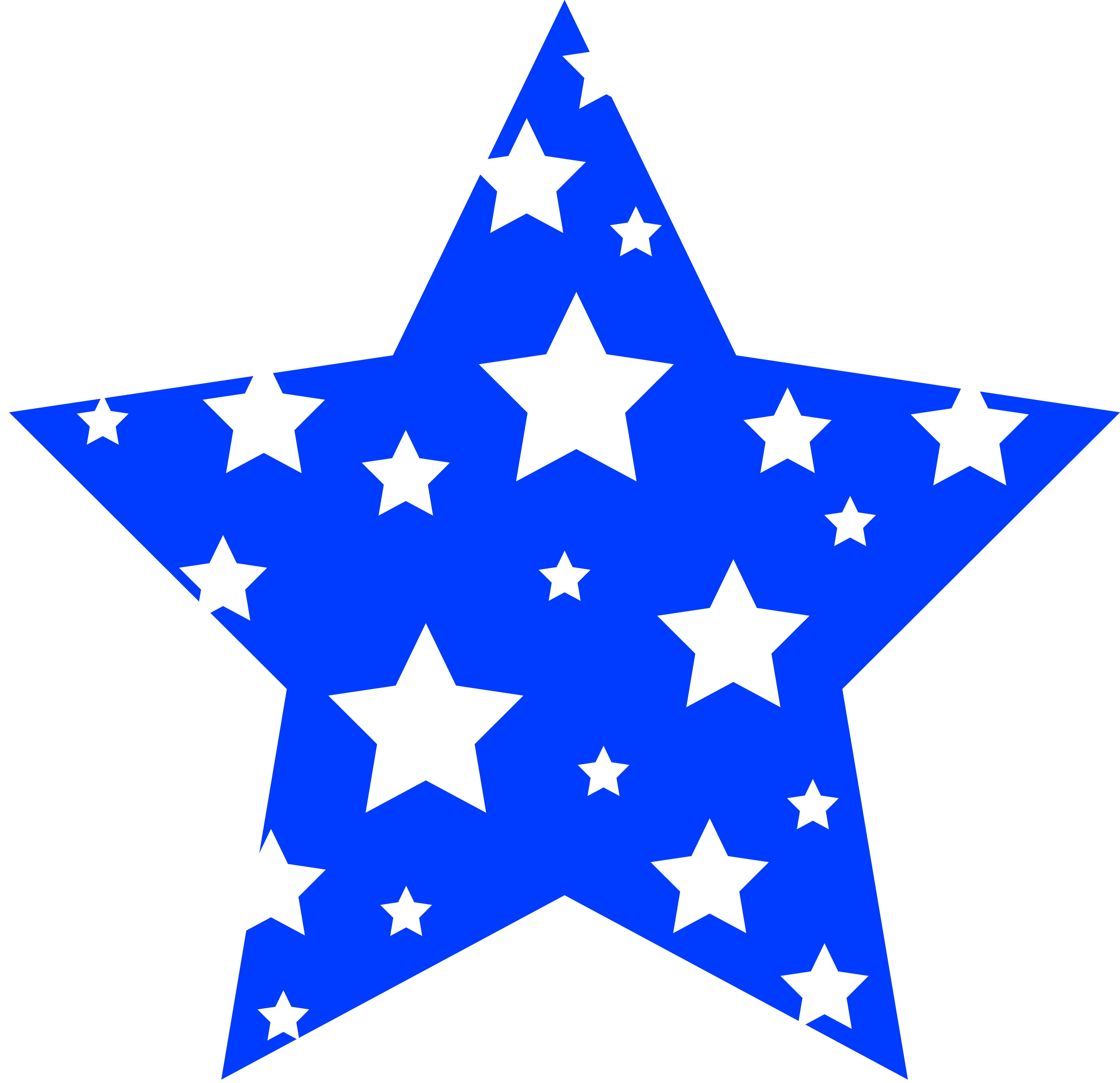 6598x6383 Clipart Stars