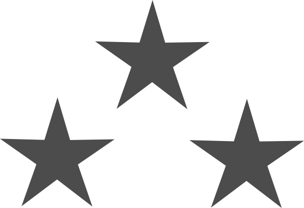 600x410 Three Gray Stars Clip Art