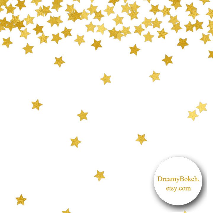 720x720 Gold Foil Stars Confetti Digital Paper Frames Borders 12x12
