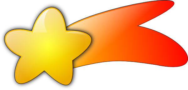 600x288 Drawn Falling Stars Transparent Background